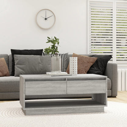 vidaXL Couchtisch Grau Sonoma 102,5x55x44 cm Holzwerkstoff