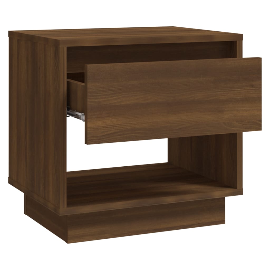 vidaXL Nachttische 2 Stk. Braun Eichen-Optik 45x34x44 cm Holzwerkstoff
