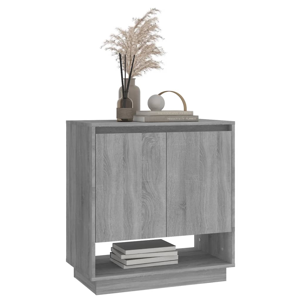 vidaXL Buffet gris et sonoma 70x41x75 cm en bois d'ingénierie