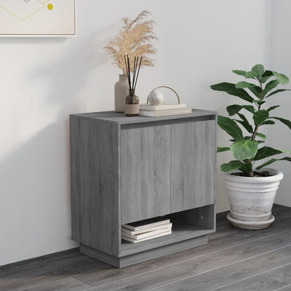 vidaXL Buffet gris et sonoma 70x41x75 cm en bois d'ingénierie