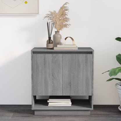 vidaXL Buffet gris et sonoma 70x41x75 cm en bois d'ingénierie
