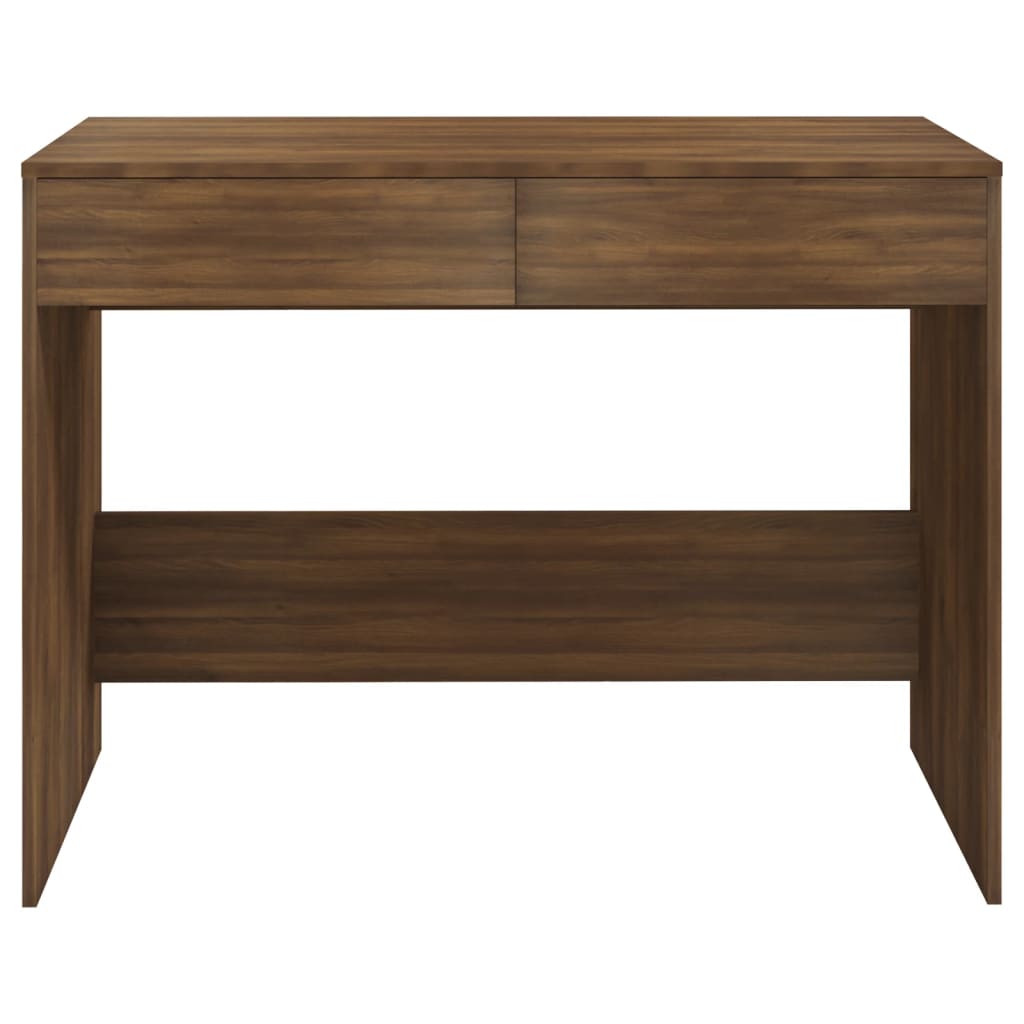 vidaXL Schreibtisch Braun Eichen-Optik 101x50x76,5 cm Holzwerkstoff
