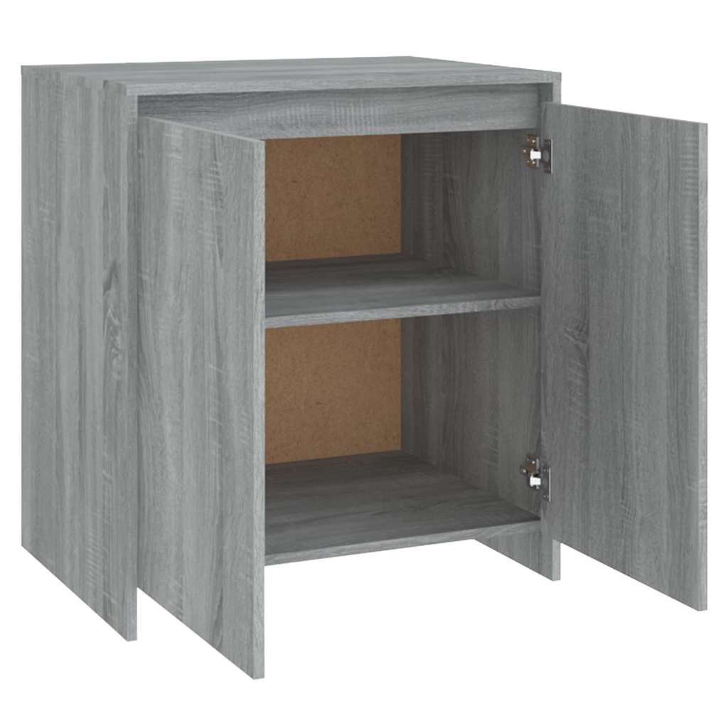 vidaXL Buffet gris et sonoma 70x41x75 cm en bois d'ingénierie