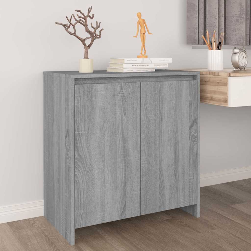 vidaXL Buffet gris et sonoma 70x41x75 cm en bois d'ingénierie