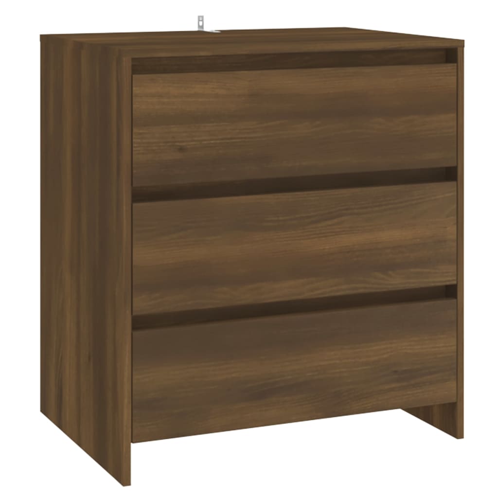 vidaXL Buffet marron aspect chêne 70x41x75 cm en bois d'ingénierie