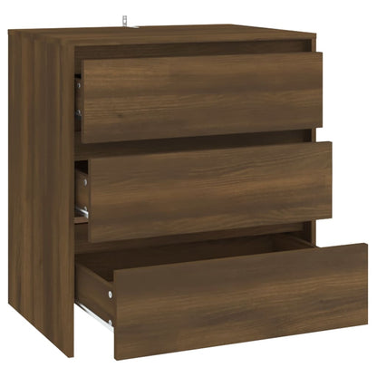 vidaXL Buffet marron aspect chêne 70x41x75 cm en bois d'ingénierie