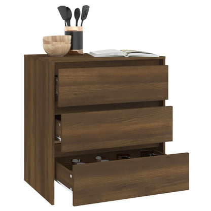 vidaXL Buffet marron aspect chêne 70x41x75 cm en bois d'ingénierie