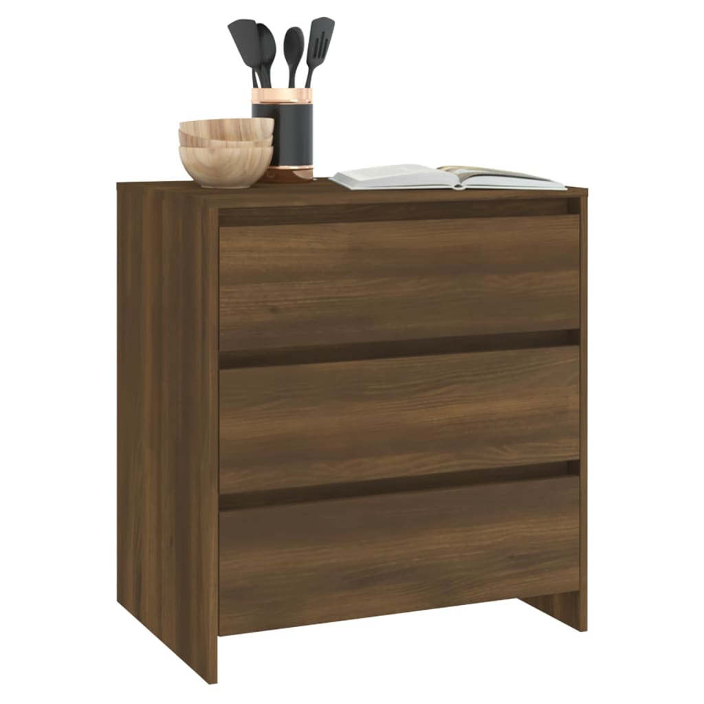 vidaXL Buffet marron aspect chêne 70x41x75 cm en bois d'ingénierie