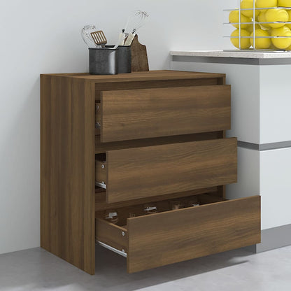 vidaXL Buffet marron aspect chêne 70x41x75 cm en bois d'ingénierie