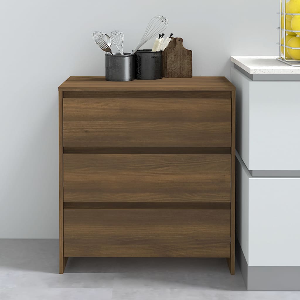 vidaXL Buffet marron aspect chêne 70x41x75 cm en bois d'ingénierie