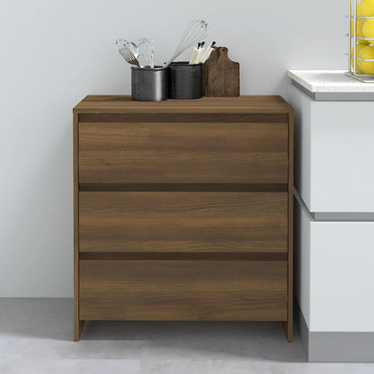vidaXL Buffet marron aspect chêne 70x41x75 cm en bois d'ingénierie
