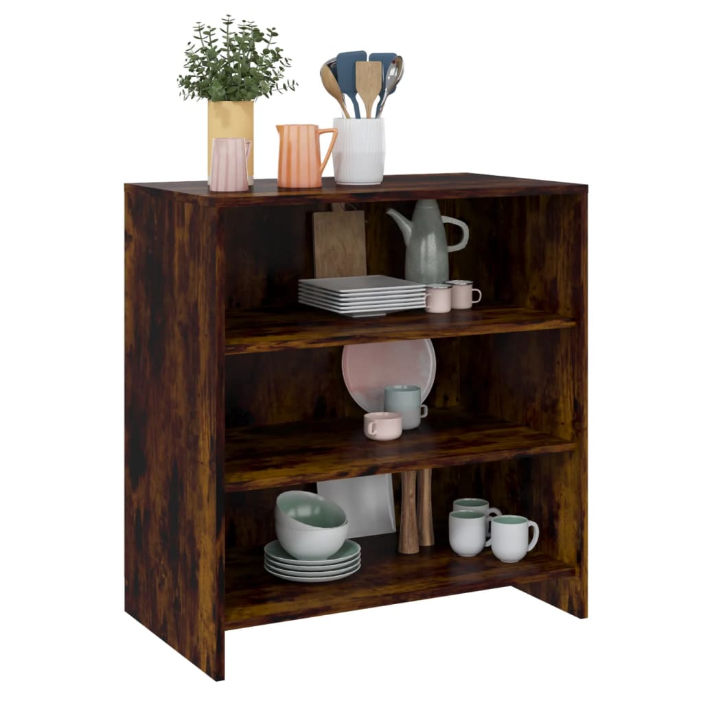 vidaXL Buffet Chêne fumé 70x40,5x75 cm Bois d'ingénierie