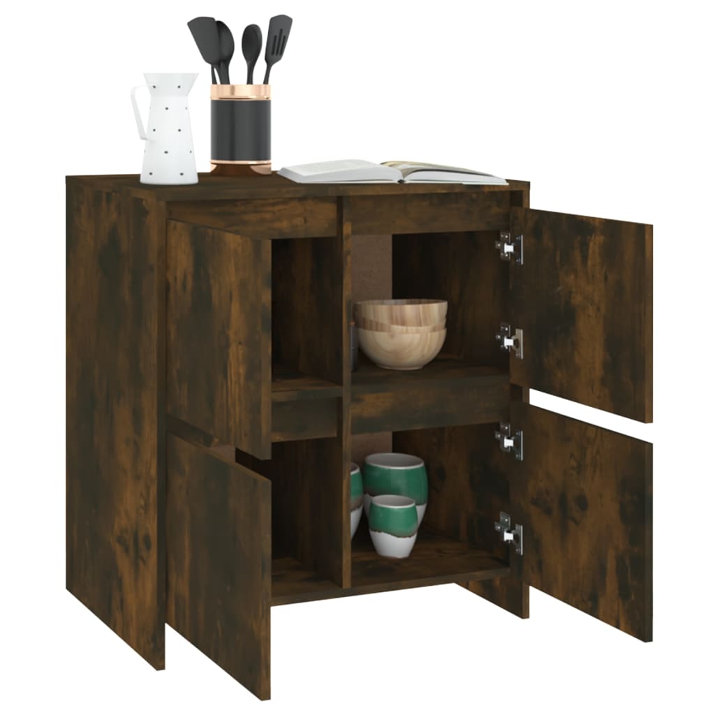 vidaXL Buffet Chêne Fumé 70x41x75 cm Bois d'ingénierie