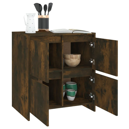 vidaXL Buffet Chêne Fumé 70x41x75 cm Bois d'ingénierie