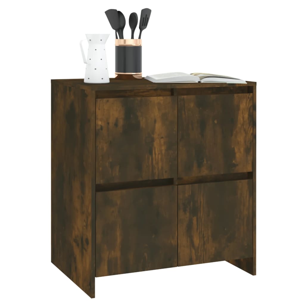 vidaXL Buffet Chêne Fumé 70x41x75 cm Bois d'ingénierie