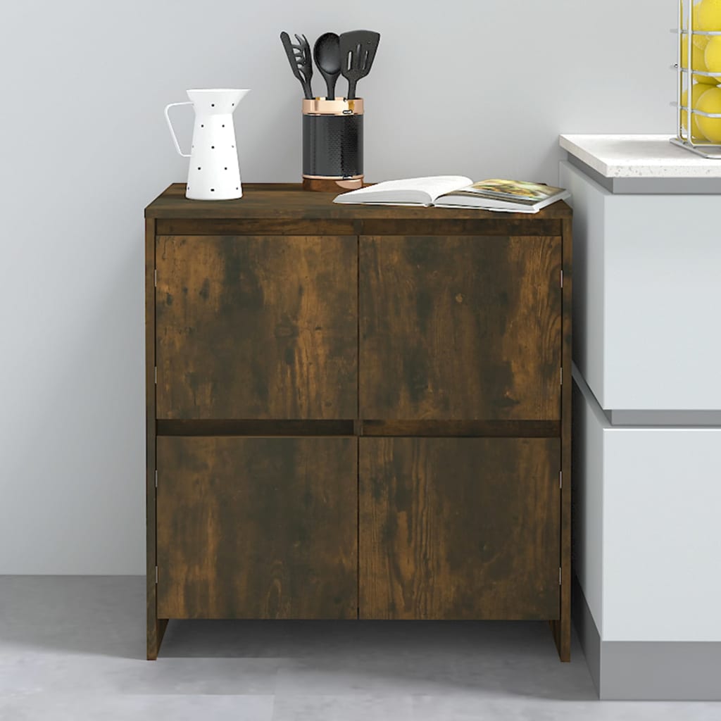 vidaXL Buffet Chêne Fumé 70x41x75 cm Bois d'ingénierie