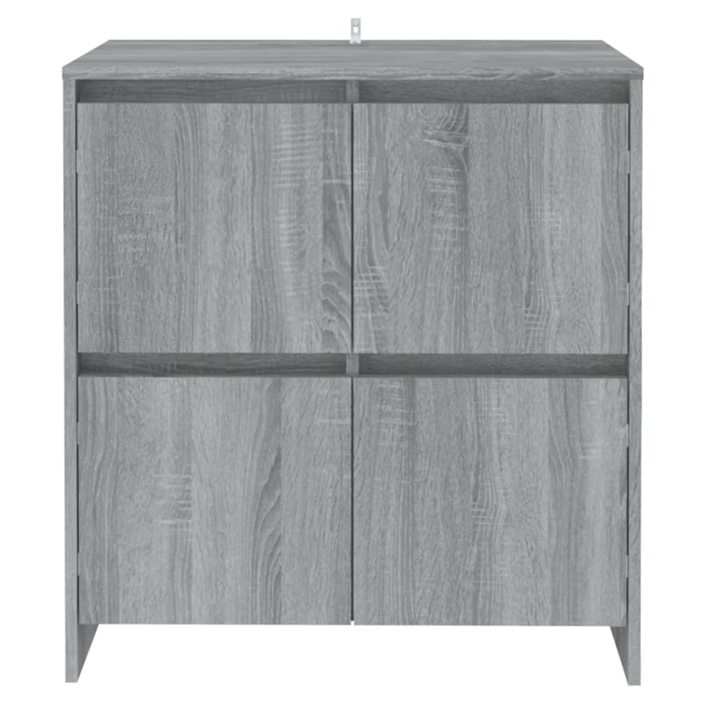 vidaXL Buffet gris et sonoma 70x41x75 cm en bois d'ingénierie