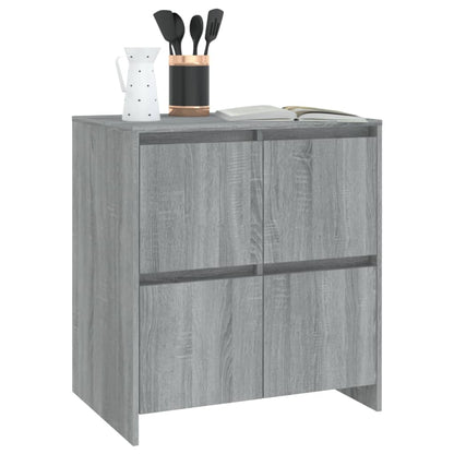 vidaXL Buffet gris et sonoma 70x41x75 cm en bois d'ingénierie