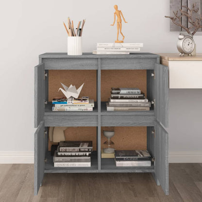 vidaXL Buffet gris et sonoma 70x41x75 cm en bois d'ingénierie