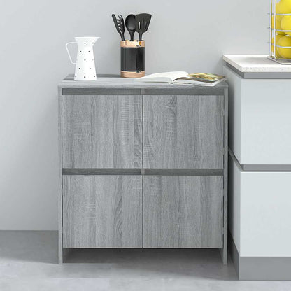 vidaXL Buffet gris et sonoma 70x41x75 cm en bois d'ingénierie