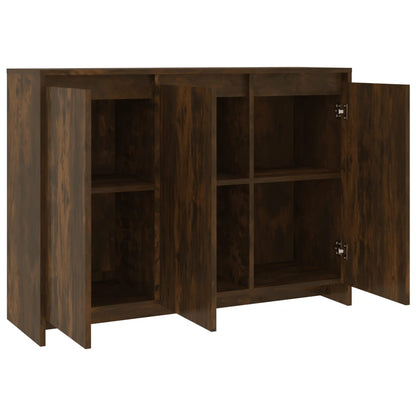 vidaXL Buffet chêne fumé 102x33x75 cm Bois d'ingénierie