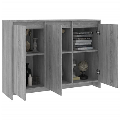 vidaXL Sideboard Grau Sonoma 102x33x75 cm Holzwerkstoff