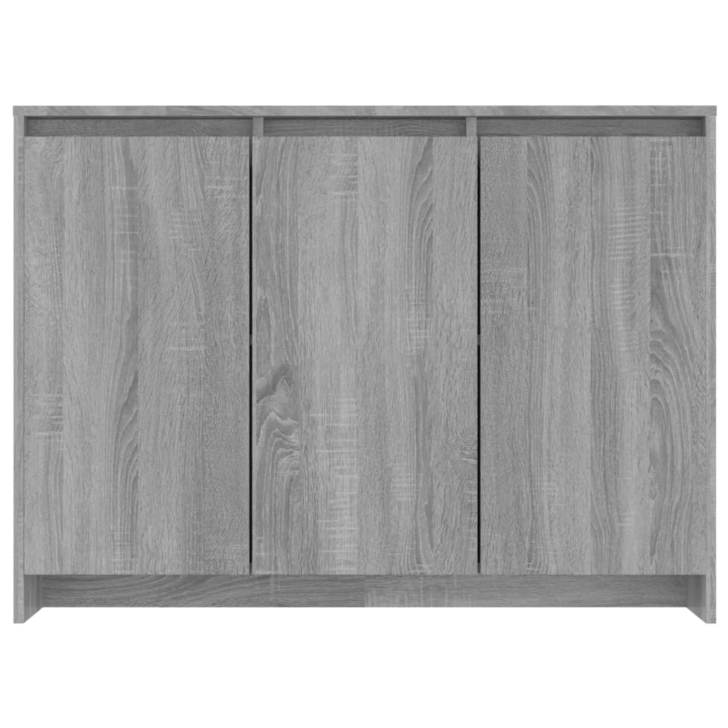 Sideboard Grau Sonoma 102x33x75 cm Holzwerkstoff