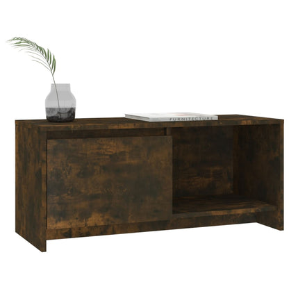 Meuble TV vidaXL chêne fumé 90x35x40 cm bois d'ingénierie