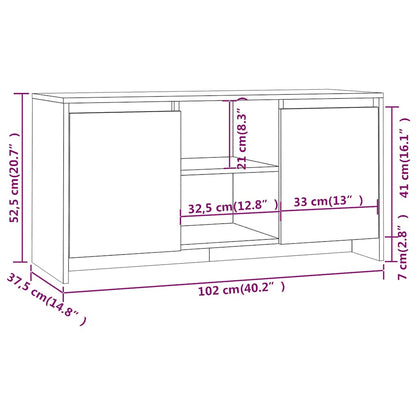 TV-Schrank Räuchereiche 102x37,5x52,5 cm Holzwerkstoff