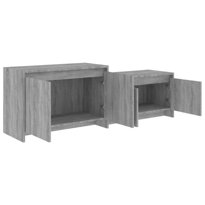 Meuble TV vidaXL Gris Sonoma 146,5x35x50 cm Bois d'ingénierie