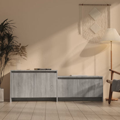 Meuble TV vidaXL Gris Sonoma 146,5x35x50 cm Bois d'ingénierie