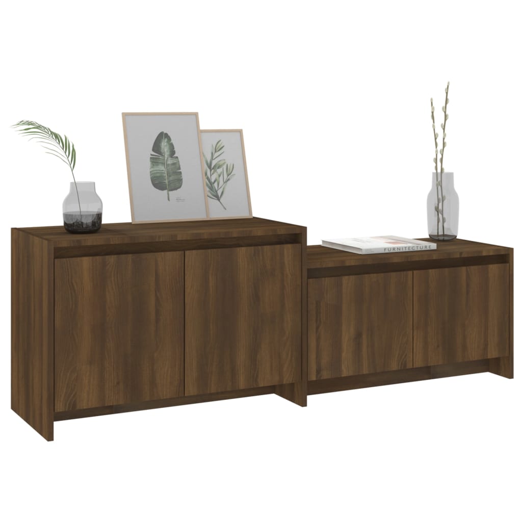 vidaXL TV-Schrank Braun Eichen-Optik 146,5x35x50 cm Holzwerkstoff