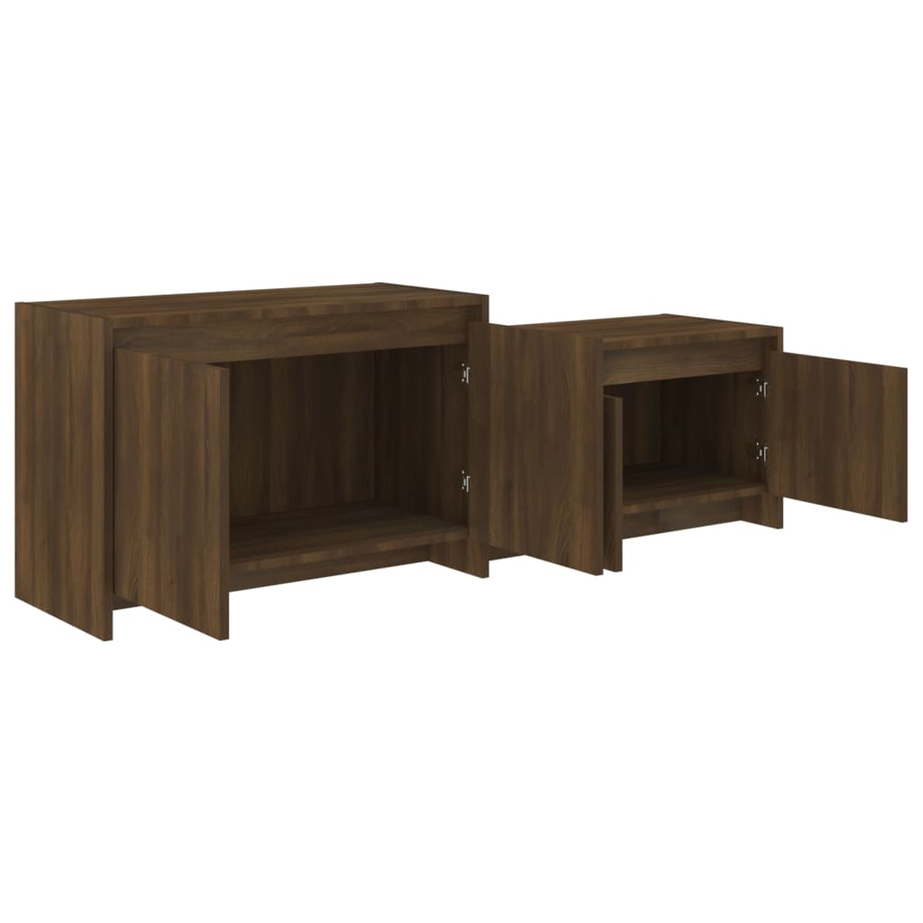 vidaXL TV-Schrank Braun Eichen-Optik 146,5x35x50 cm Holzwerkstoff