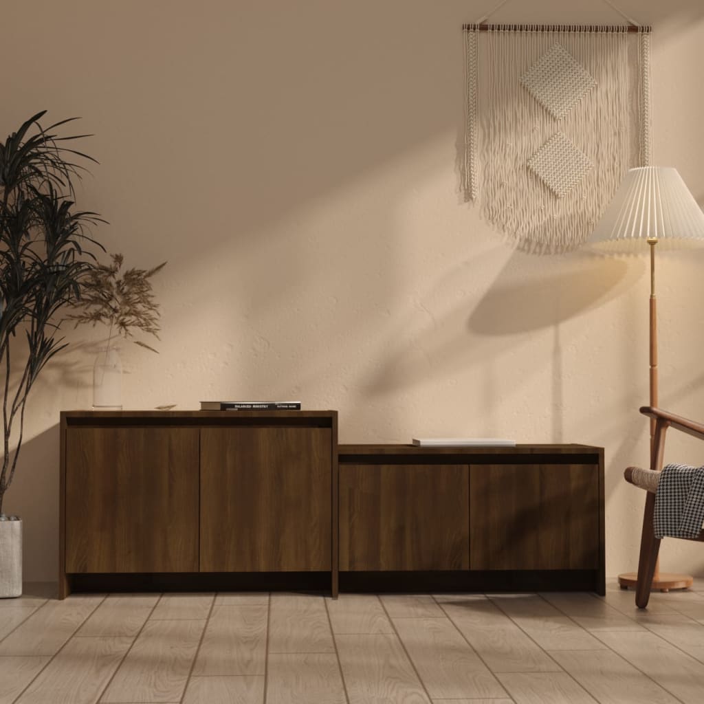 vidaXL TV-Schrank Braun Eichen-Optik 146,5x35x50 cm Holzwerkstoff