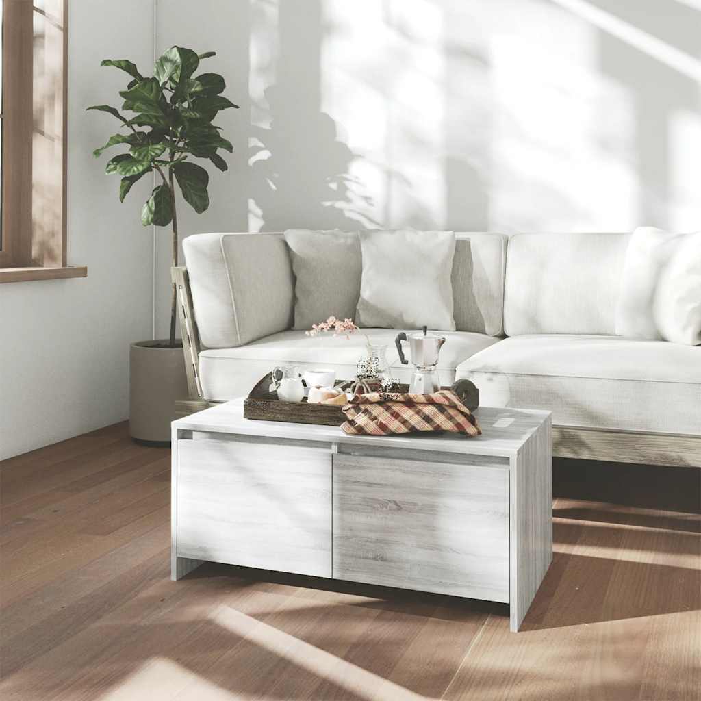 vidaXL Couchtisch Grau Sonoma 90x50x41,5 cm Holzwerkstoff