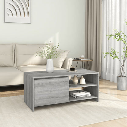 vidaXL Couchtisch Grau Sonoma 102x50x45 cm Holzwerkstoff