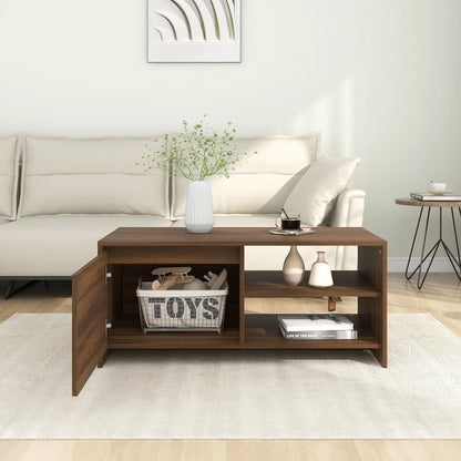 vidaXL Table basse marron aspect chêne 102x50x45 cm Aggloméré