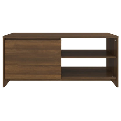 vidaXL Table basse marron aspect chêne 102x50x45 cm Aggloméré