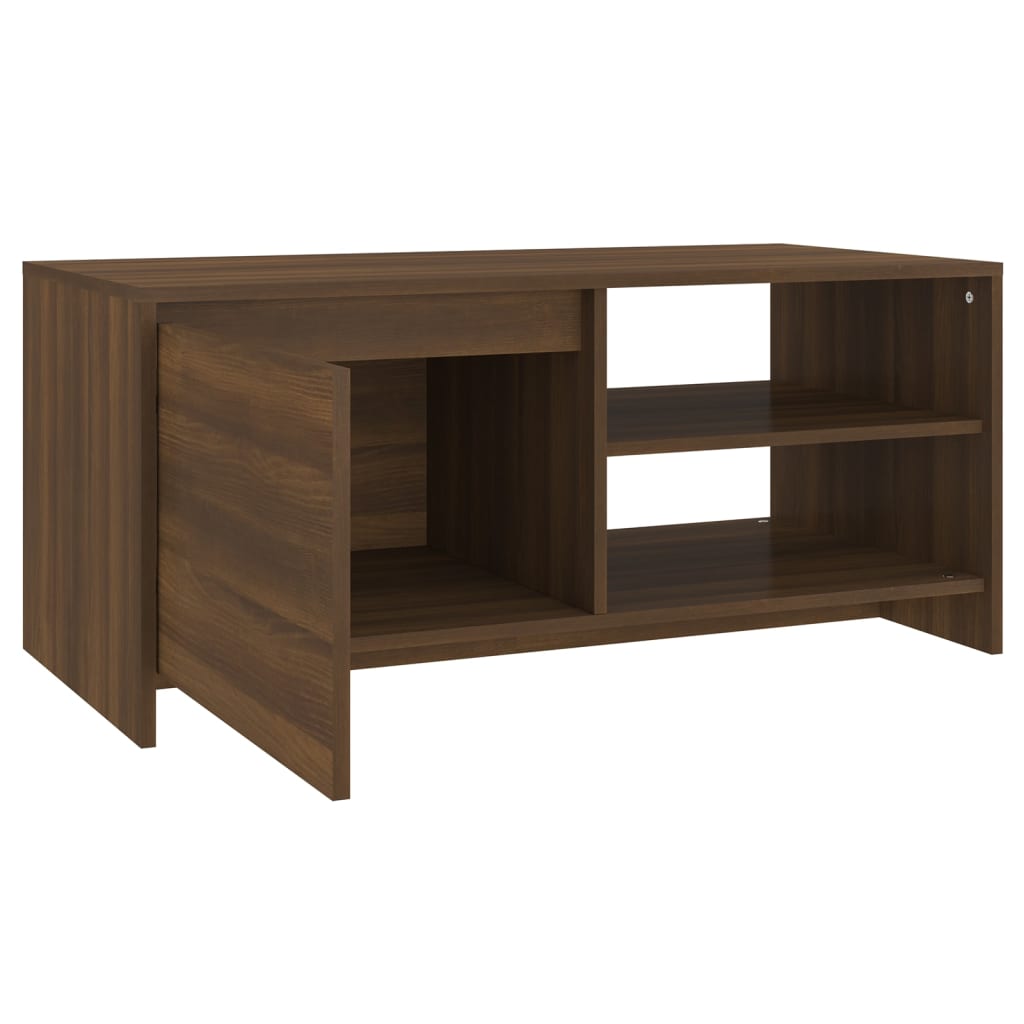 vidaXL Table basse marron aspect chêne 102x50x45 cm Aggloméré