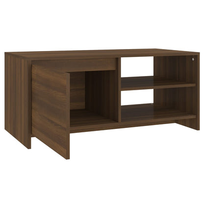 vidaXL Table basse marron aspect chêne 102x50x45 cm Aggloméré