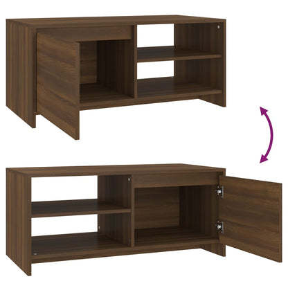 vidaXL Table basse marron aspect chêne 102x50x45 cm Aggloméré