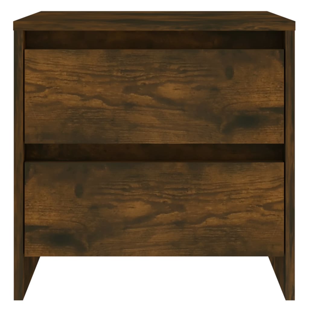 vidaXL Tables de chevet 2 pcs Chêne fumé 45x34,5x44,5 cm Bois d'ingénierie