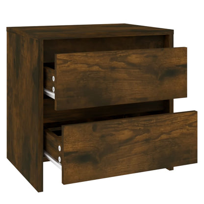 vidaXL Tables de chevet 2 pcs Chêne fumé 45x34,5x44,5 cm Bois d'ingénierie