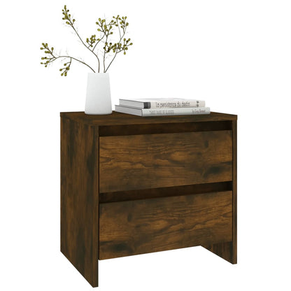 vidaXL Tables de chevet 2 pcs Chêne fumé 45x34,5x44,5 cm Bois d'ingénierie