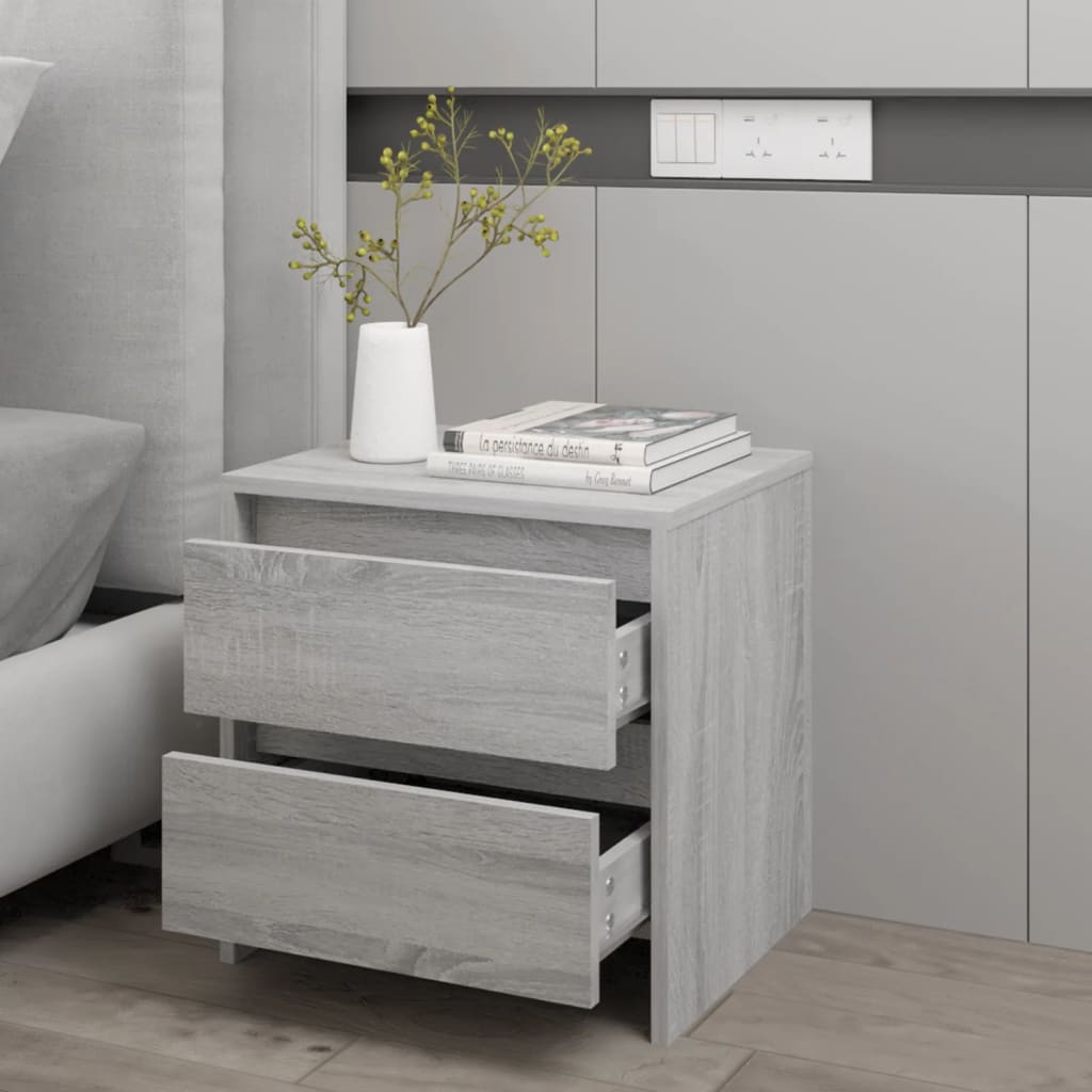 vidaXL Table de chevet gris Sonoma 45x34,5x44,5 cm Bois d'ingénierie