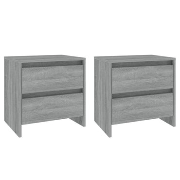 vidaXL Tables de chevet 2 pcs Gris Sonoma 45x34,5x44,5 cm Bois d'ingénierie