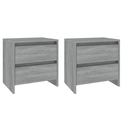 vidaXL Tables de chevet 2 pcs Gris Sonoma 45x34,5x44,5 cm Bois d'ingénierie