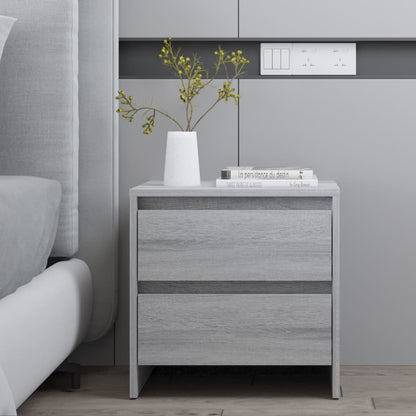 vidaXL Tables de chevet 2 pcs Gris Sonoma 45x34,5x44,5 cm Bois d'ingénierie