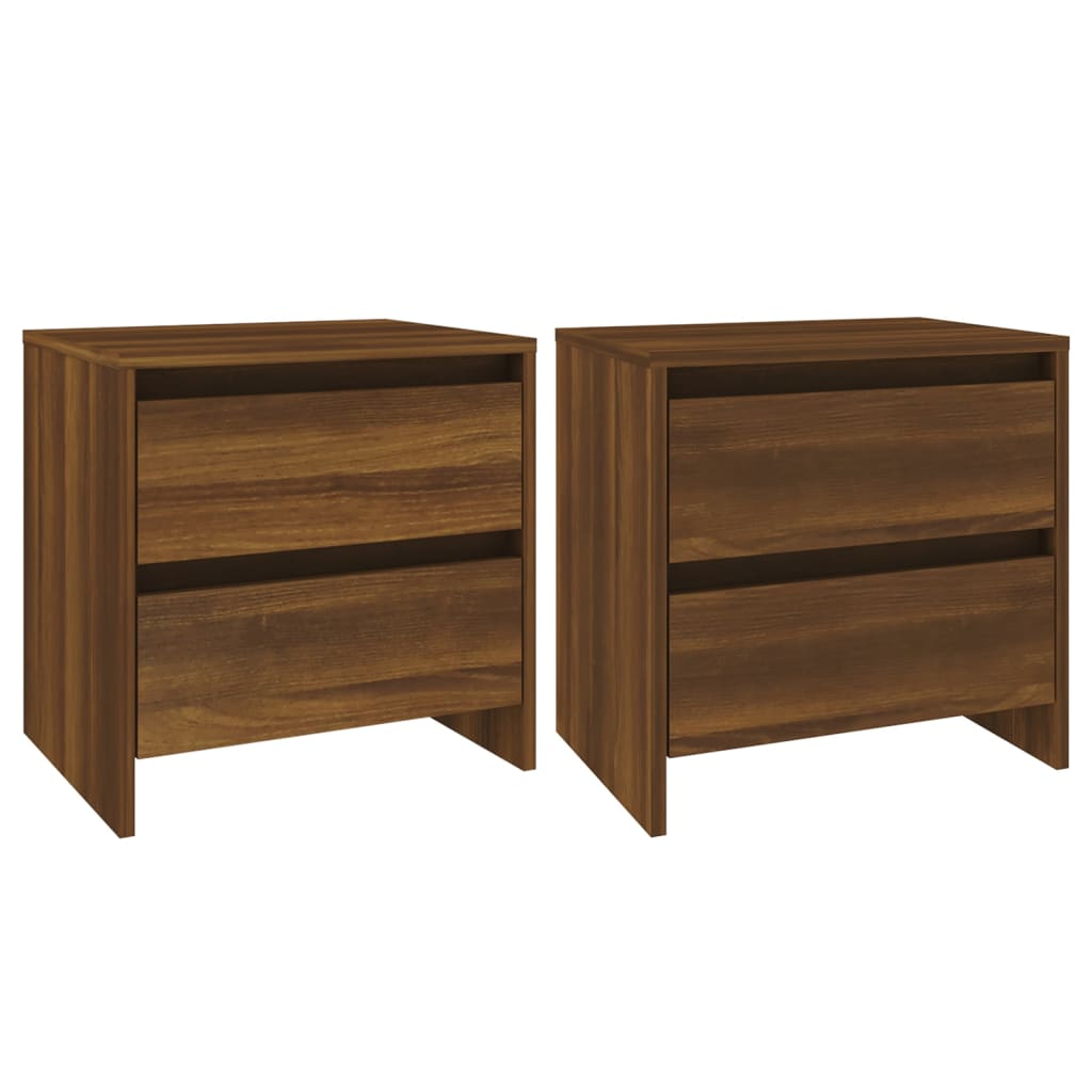 vidaXL Nachttische 2 Stk. Braun Eichen-Optik 45x34,5x44,5 cm