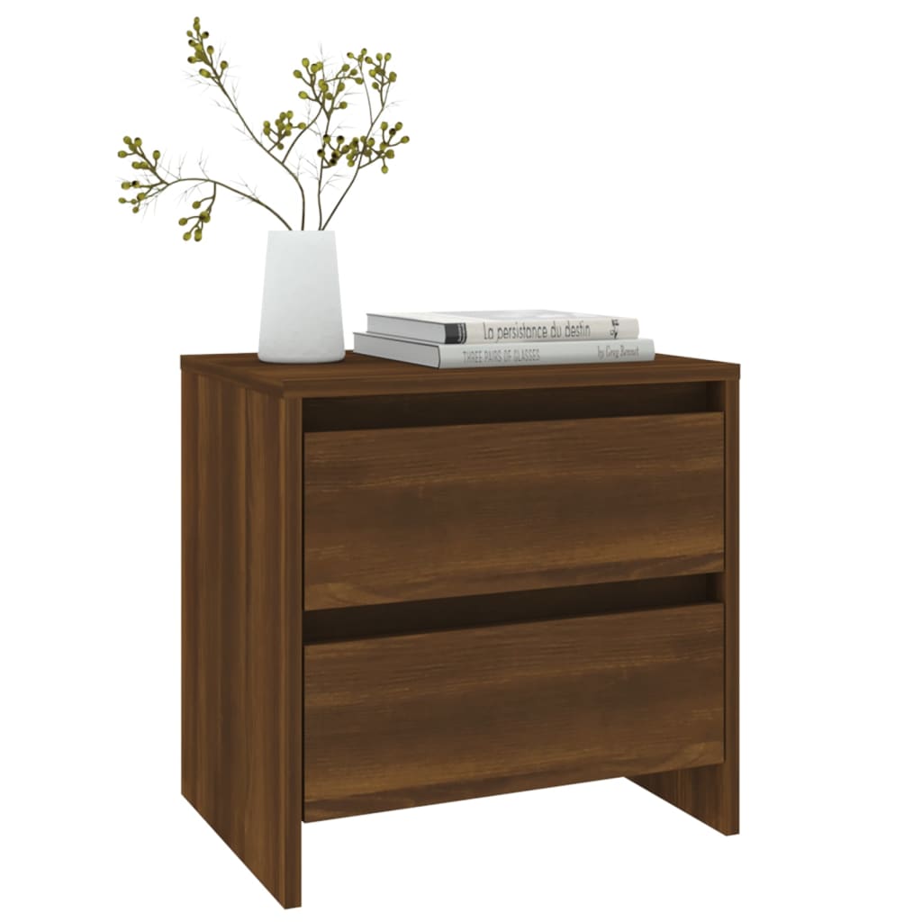 vidaXL Nachttische 2 Stk. Braun Eichen-Optik 45x34,5x44,5 cm